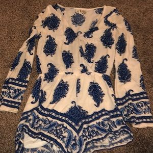 Paisley print romper